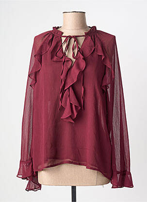 Blouse col rond manches longues violet KILKY femme