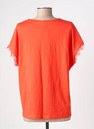 T-shirt coupe droite manches courtes orange KILKY femme