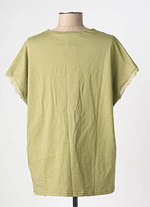 T-shirt coupe droite manches courtes vert KILKY femme