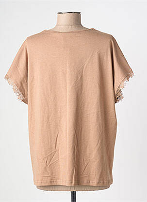 T-shirt coupe droite manches courtes marron KILKY femme