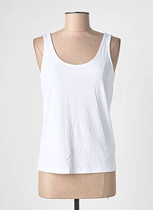 Débardeur coupe cintrée sans manche blanc PIECES femme