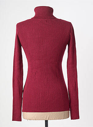 Pull col roulé coupe cintrée manches longues violet KILKY femme