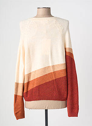 Pull col rond manches longues beige GRACE & MILA femme