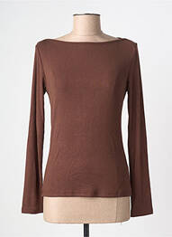 T-shirt manches longues manches longues marron GRACE & MILA femme