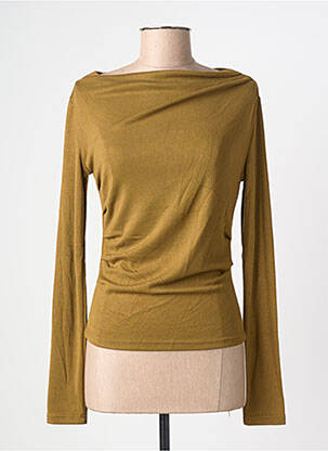 T-shirt stretch manches longues vert GRACE & MILA femme