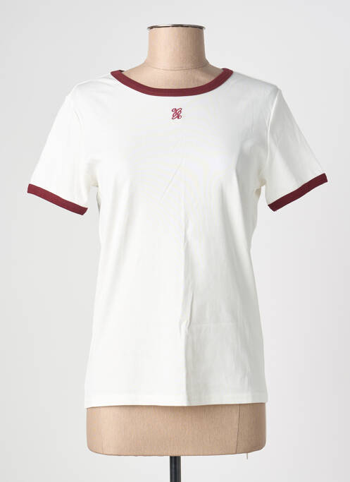 T-shirt stretch manches courtes blanc GRACE & MILA femme