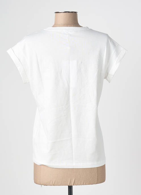 T-shirt sérigraphie floquée manches courtes blanc GRACE & MILA femme