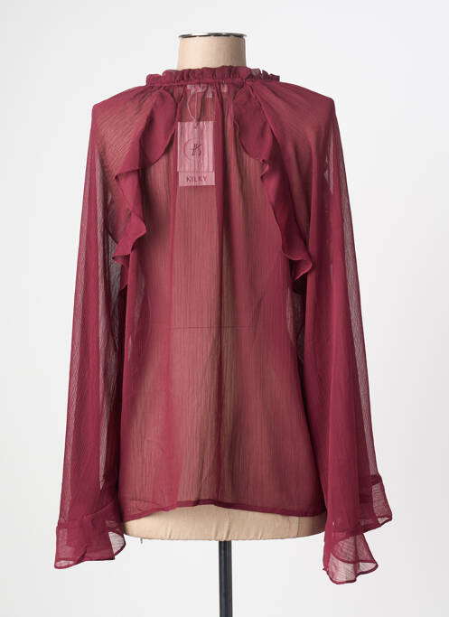Blouse col rond manches longues violet KILKY femme