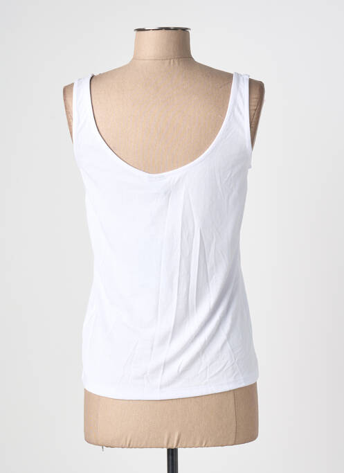 Débardeur coupe cintrée sans manche blanc PIECES femme