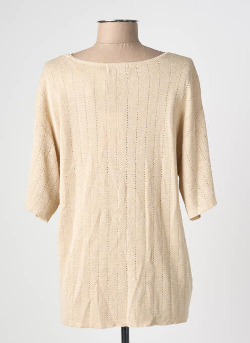 T-shirt coupe droite manches courtes beige PIECES femme