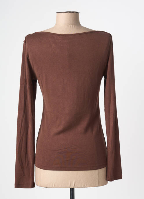 T-shirt manches longues manches longues marron GRACE & MILA femme