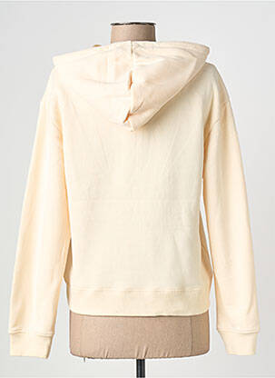 Sweat-shirt à capuche broderie manches longues beige PM MERE & FILLE femme
