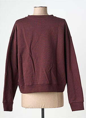 Sweat-shirt sérigraphie floquée manches longues violet GRACE & MILA femme