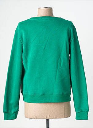Sweat-shirt sérigraphie floquée manches longues vert PM MERE & FILLE femme
