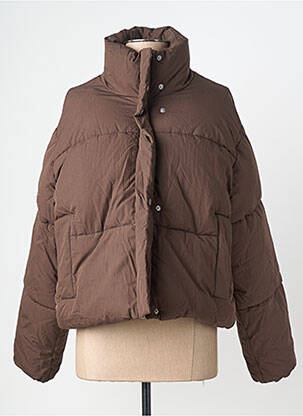 Doudoune manches longues sans capuche marron GRACE & MILA femme