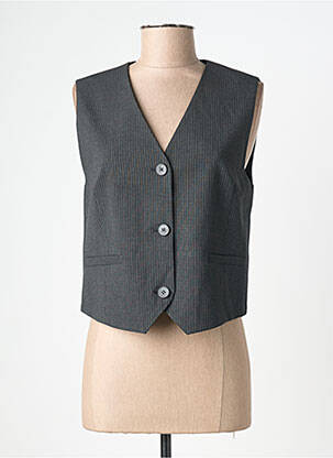 Gilet sans manche doublure gris GRACE & MILA femme