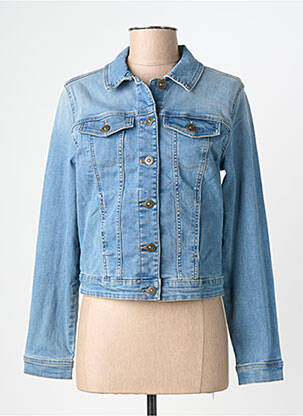 Veste casual col chemisier bleu PIECES femme