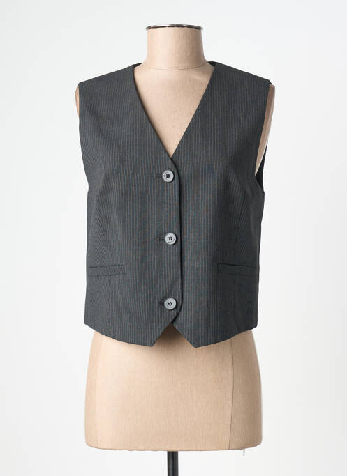 Gilet sans manche doublure gris GRACE & MILA femme