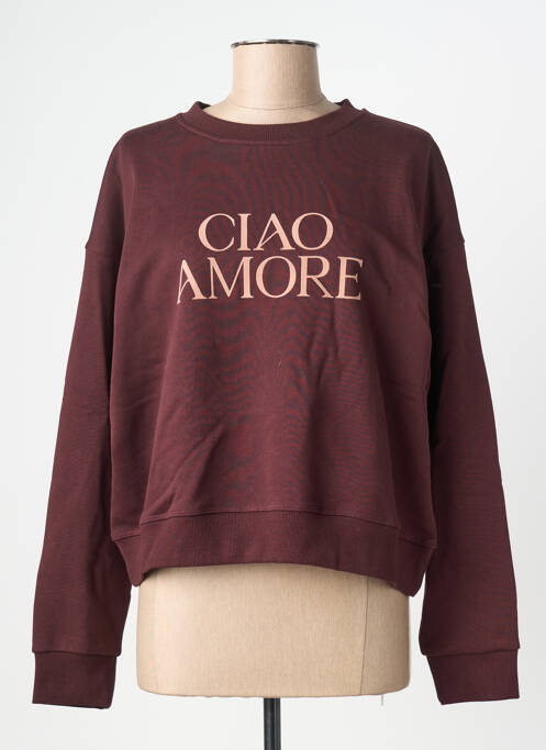 Sweat-shirt manches longues manches longues violet GRACE & MILA femme