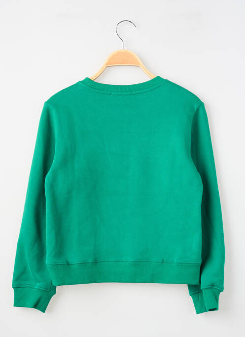 Sweat-shirt broderie manches longues vert PM MERE & FILLE fille