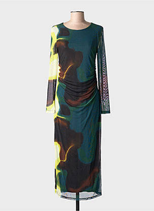 Robe longue manches longues manches longues vert S.OLIVER femme