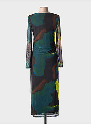 Robe longue manches longues manches longues vert S.OLIVER femme