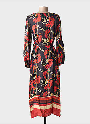Robe longue manches longues manches longues noir AMELIE & AMELIE femme