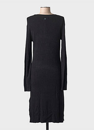 Robe mi-longue manches longues manches longues noir STREET ONE femme