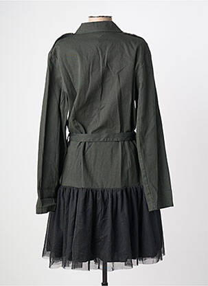 Robe mi-longue manches longues manches longues vert NÜ femme
