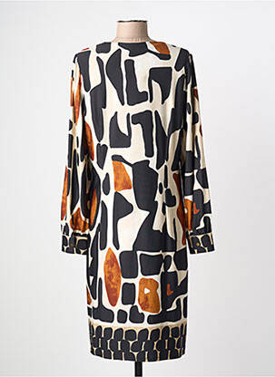 Robe mi-longue manches longues manches longues noir K-DESIGN femme