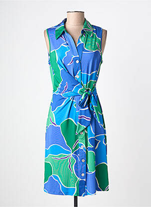 Robe courte sans manche sans manche bleu K-DESIGN femme