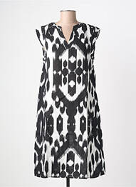 Robe mi-longue imprimé fantaisie manches courtes noir STREET ONE femme
