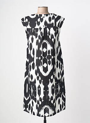 Robe mi-longue imprimé fantaisie manches courtes noir STREET ONE femme