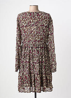 Robe courte manches longues manches longues violet LE TEMPS DES CERISES femme