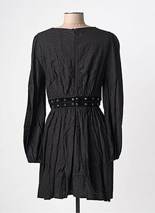 Robe courte fermeture zippée au dos manches longues noir GUESS femme