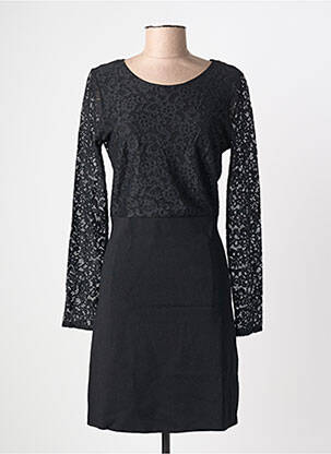 Robe courte manches longues manches longues noir MORGAN femme