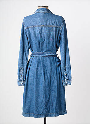Robe mi-longue manches longues manches longues bleu STREET ONE femme