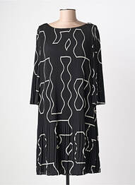 Robe mi-longue coupe fluide manches 3/4 noir S.OLIVER femme
