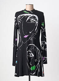 Robe courte manches longues manches longues noir DESIGUAL femme