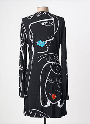 Robe courte manches longues manches longues noir DESIGUAL femme