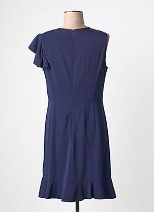 Robe courte fermeture zippée au dos manches courtes bleu GAUDI femme