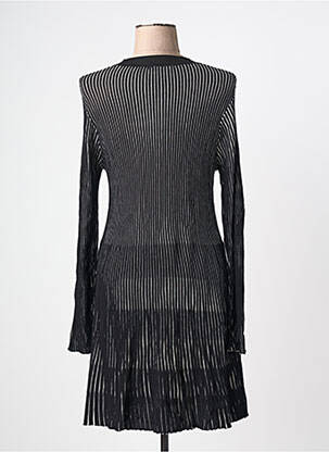 Robe mi-longue manches longues manches longues noir DESIGUAL femme