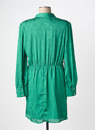 Robe courte manches longues manches longues vert MORGAN femme