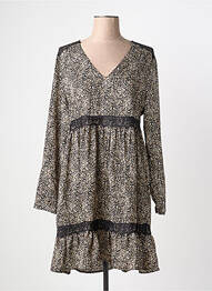 Robe courte manches longues manches longues noir LE TEMPS DES CERISES femme