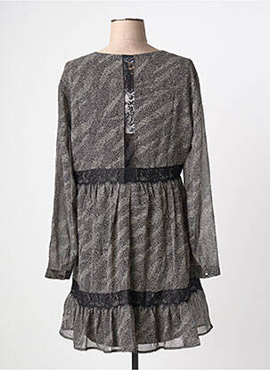 Robe courte manches longues manches longues noir LE TEMPS DES CERISES femme