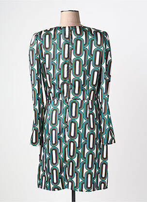 Robe courte manches longues manches longues bleu MORGAN femme