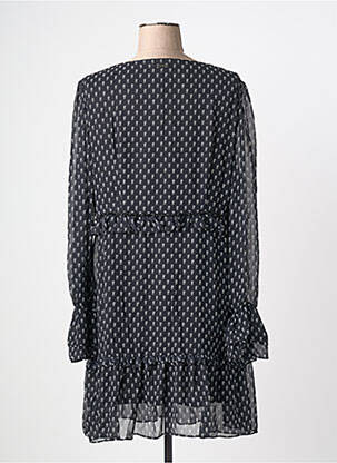 Robe courte coupe fluide manches longues noir GOA GOA femme