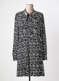 Robe mi-longue coupe fluide manches longues noir GAUDI femme