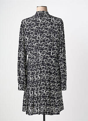 Robe mi-longue coupe fluide manches longues noir GAUDI femme