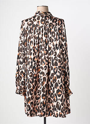 Robe courte manches longues manches longues marron GAUDI femme